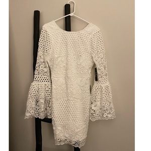 Lulus Angelisa white lace long sleeve dress